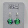 Seashell crystal earrings