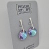 Seashell crystal earrings