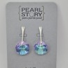 Seashell crystal earrings