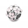 Ball pendant pink flowers